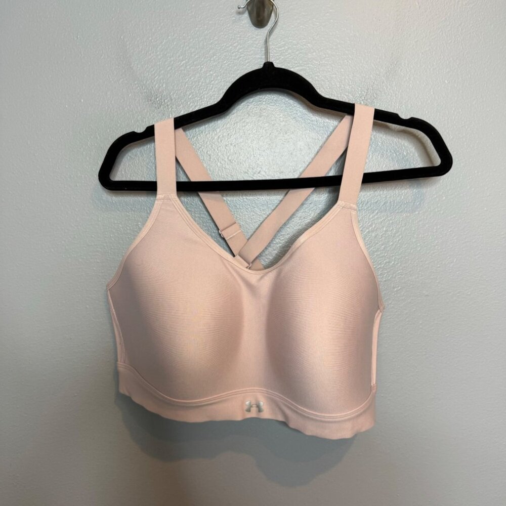 UNDER ARMOUR light pink fitted sports bra size 1X